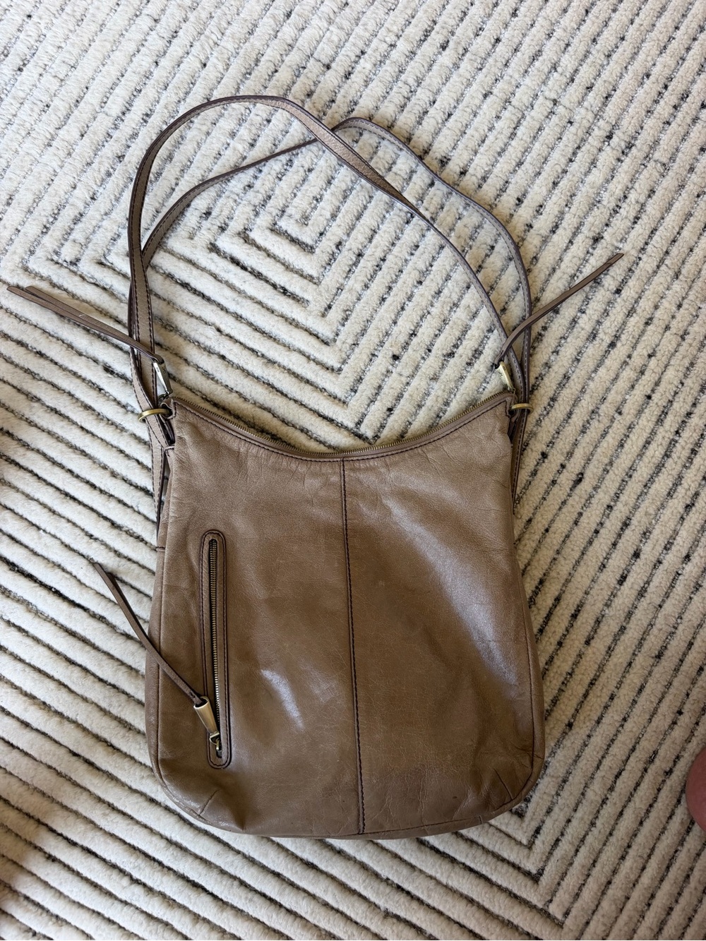 HOBO Taupe Merri Backpack Leather Convertible Shoulder Bag